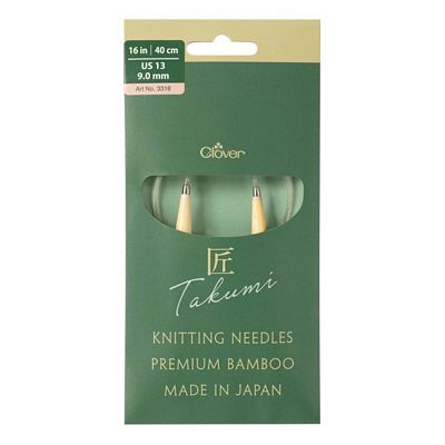 Clover Needlecraft Inc. Pro Takumi Circular 16 in No. 13 (9.00mm)
