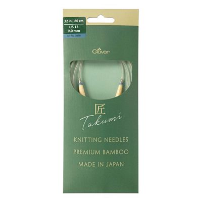 Clover Needlecraft Inc. Pro Takumi Circular 32 in No. 13 (9.00mm)