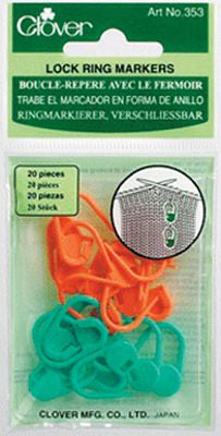 Clover Needlecraft Inc. Knitting Lock Ring Markers