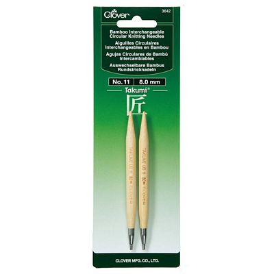 Clover Needlecraft Inc. No 11 Bamboo Interchangeable Circular Knitting