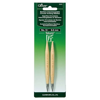 Clover Needlecraft Inc. No 13 Bamboo Interchangeable Circular Knitting
