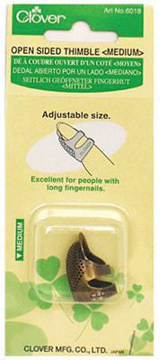 Clover Needlecraft Inc. Open Sided Thimble Size Medium