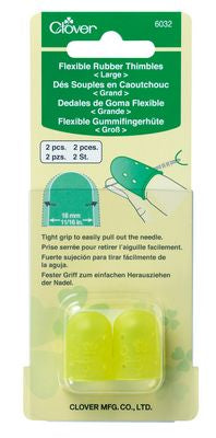Clover Needlecraft Inc. Flexible Rubber Thimbles Large