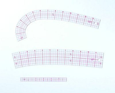 Clover Needlecraft Inc. Curve Ruler Set with mini ruler