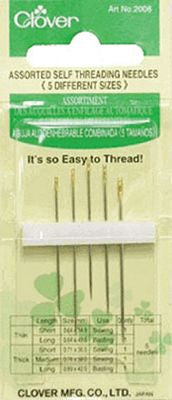 Clover Needlecraft Inc. Self Threading Needles Asst