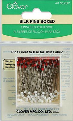 Clover Needlecraft Inc. Glass Head Silk Pins 100ct