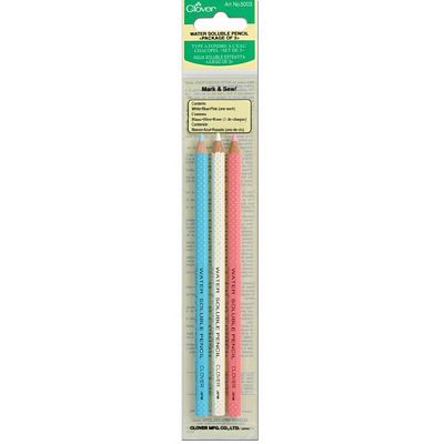 Clover Needlecraft Inc. Water Soluble Pencil Assorted 3ct