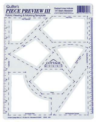 Cottage Mills Inc Quilter''s Piece Preview Iii