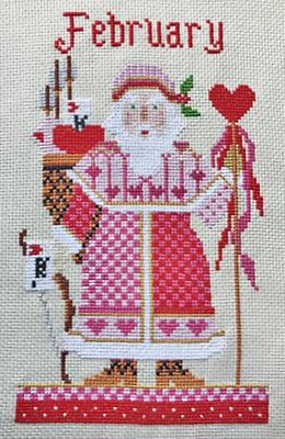 Colonial Needle Co. February Santa Cross Stitch Kit