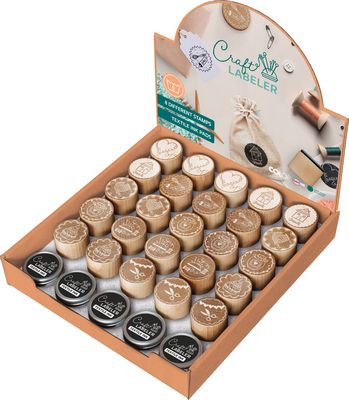 Colop Woodies Display Craft Labeler 25 stps, 5 pds (dis)