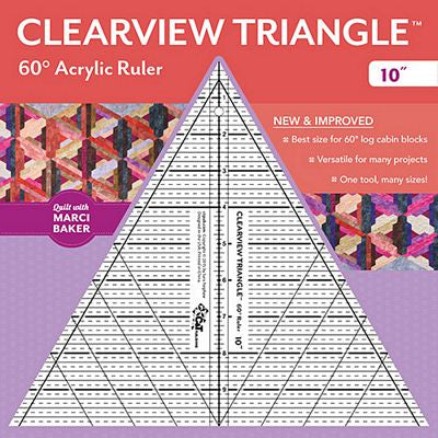 C&T Publishing Clearview Triangle 60 Degree 10in Ruler