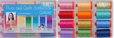 Aurifil ThreadPieceandQuilt CollectnColors50wt12Cl