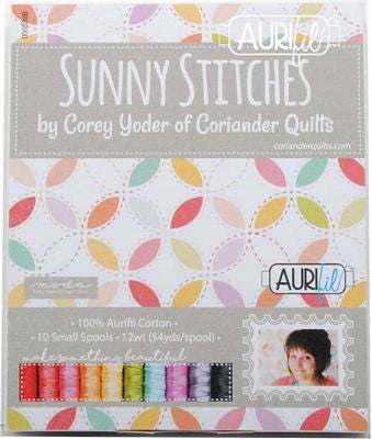 Aurifil Thread Sunny Stitches12 wt10 Small Spools