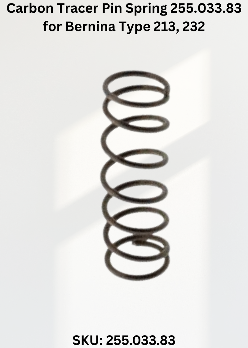 Carbon Tracer Pin Spring 255.033.83 — Fits Bernina Type 213, 232