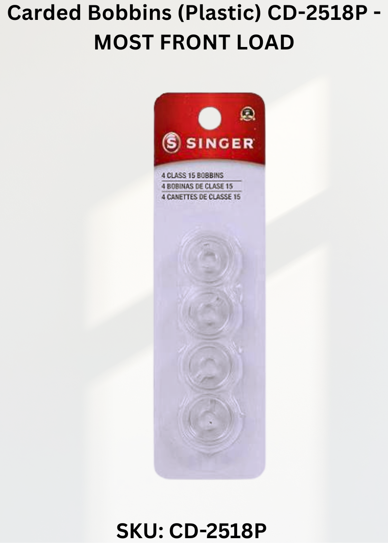 Carded Bobbins (Plastic) CD-2518P - MOST FRONT LOAD