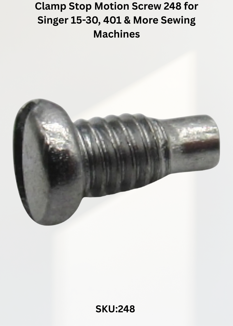 Clamp Stop Motion Screw — Fits Singer 15-30, 401, 403, 500 Srs & more