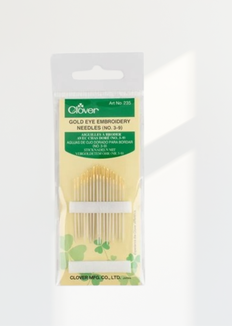 Clover Gold Eye Embroidery Hand Needles - 16/Pack