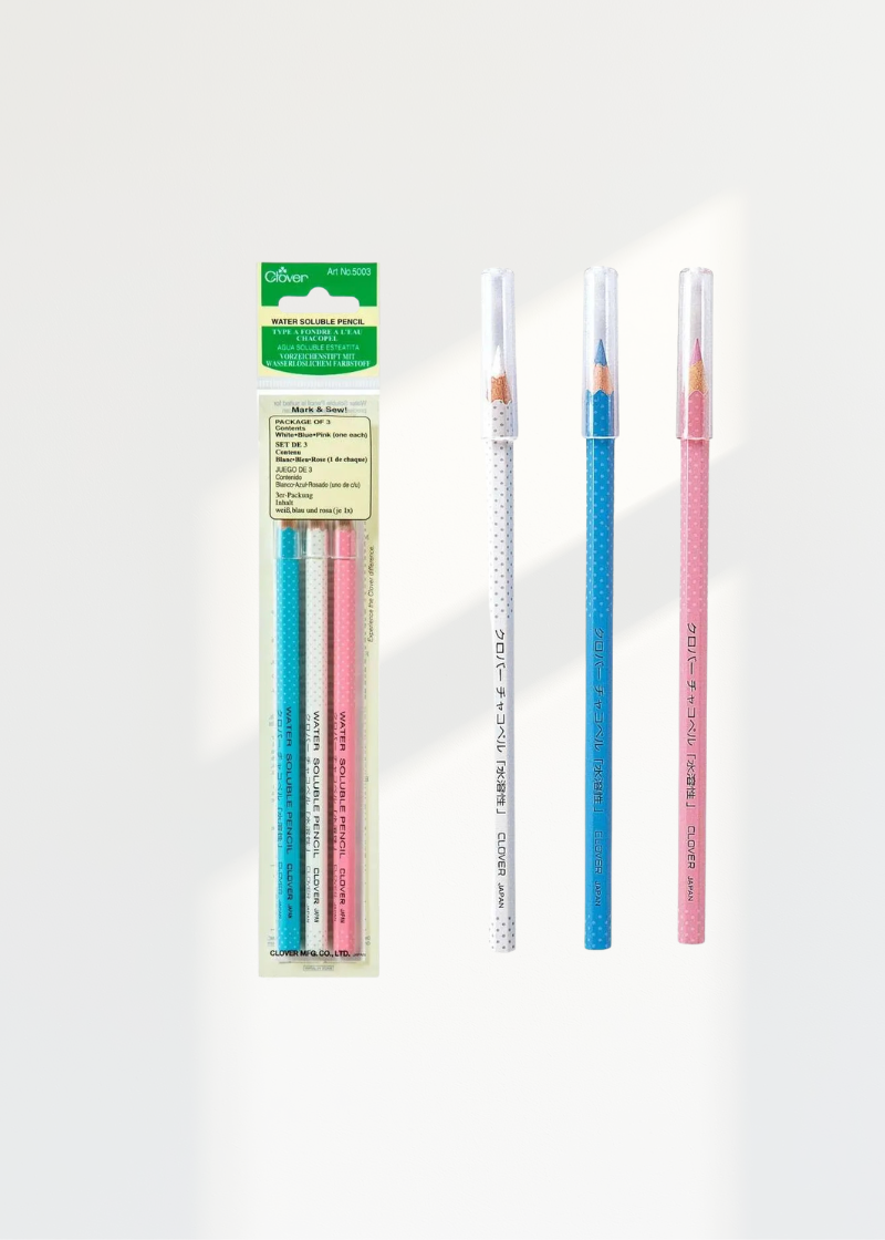 Clover Water Soluble Pencils - 3/Pack, Assorted Colors