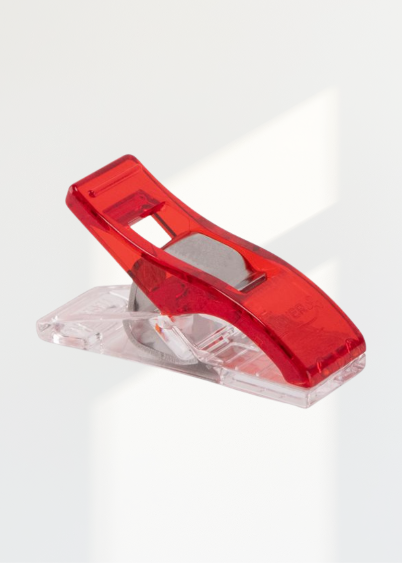 Clover Wonder Clips - 1" X 3/8" - 10/Pack - Red/Silver