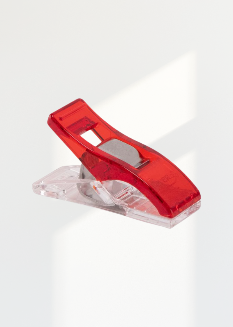 Clover Wonder Clips - 1" x 3/8" - 10/Pack - Red/Silver