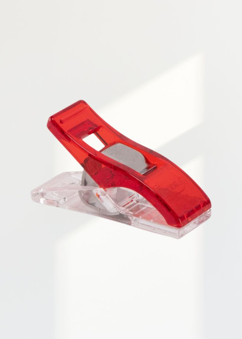 Clover Wonder Clips - Red/Silver - 1" X 3/8" - 10/Pack