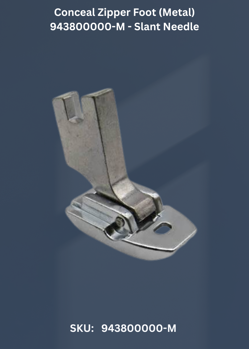 Conceal Zipper Foot (Metal) 943800000-M - Slant Needle