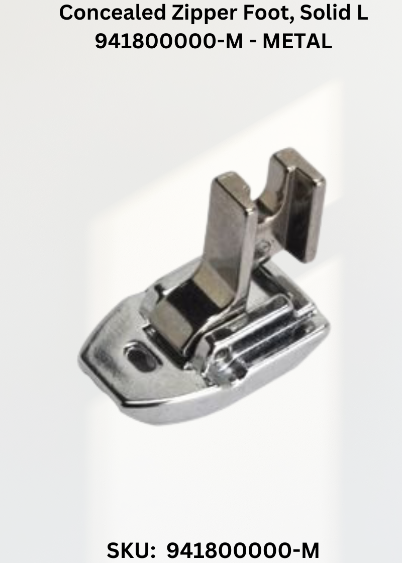 Concealed Zipper Foot, Solid L 941800000-M - METAL