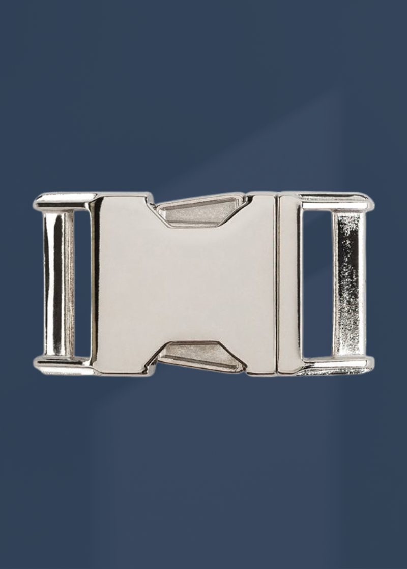 Contoured Metal Side Release Buckles - 1" - 10/Pack - Nickel