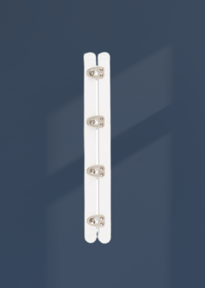 Corset Busks - 1 Set/Pack - Silver and White