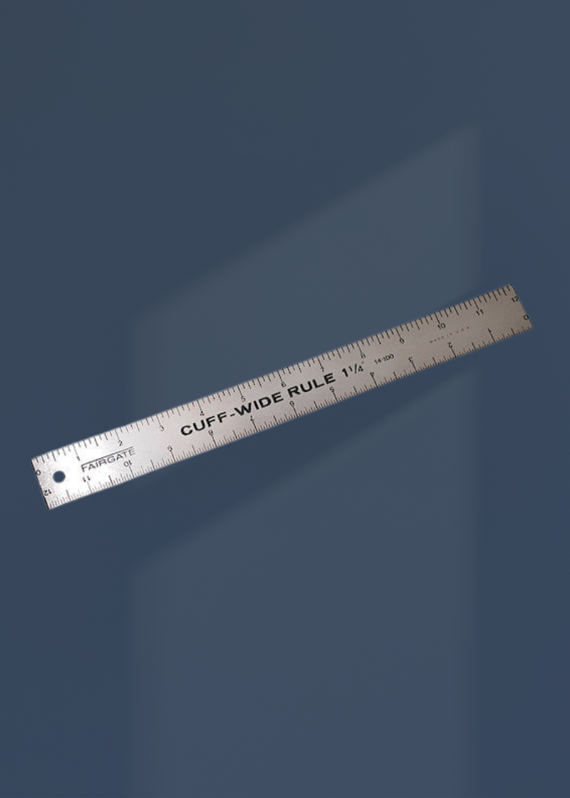 Cuff Wide Metal Tailor Ruler - 12" x 1 1/4"
