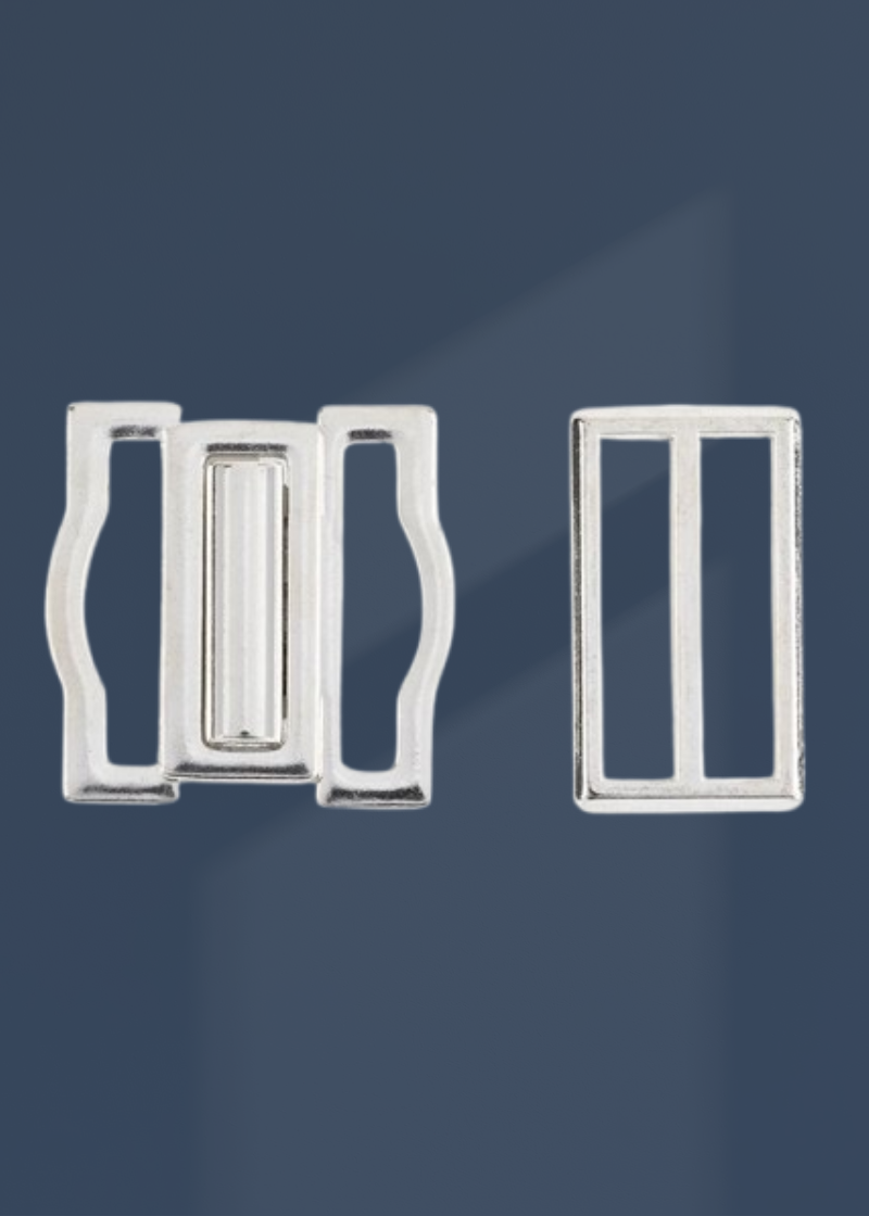 Cummerbund Buckle Set - 1 1/8" - Nickel