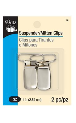 Dritz Suspender Clips Nickel 1in 2ct