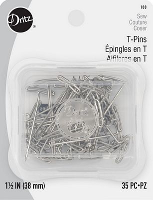 Dritz T-pins 1-1/2in 35ct 6/box