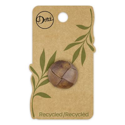 Dritz Recycled Leather Round Shank Brown 23mm 1ct