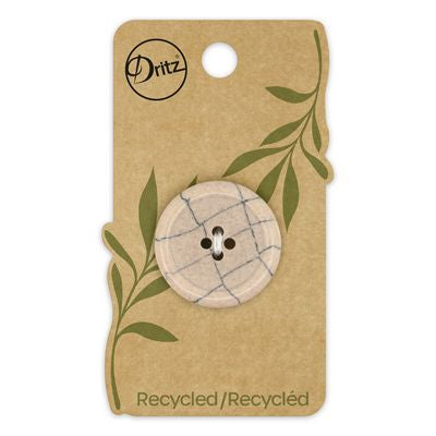Dritz Recycled Plastic Round 4hole Beige 28mm 1ct