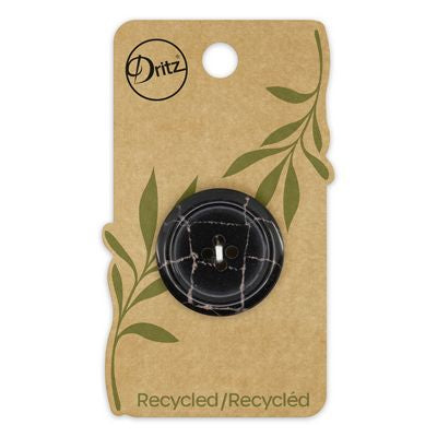 Dritz Recycled Plastic Round 4hole Black 28mm 1ct