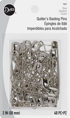 Dritz Quilters Nickel Finish Safety Pins Sz3 40ct