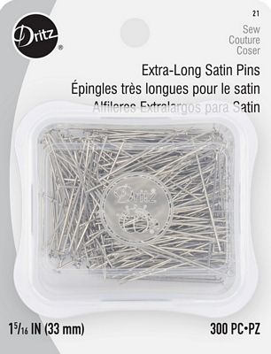 Dritz Satin Pins X-Lg 1-5/16in 300ct