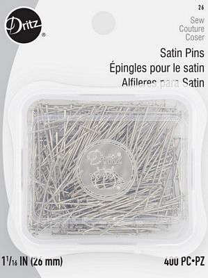 Dritz Satin Pins 1-1/16in 400ct 3/box