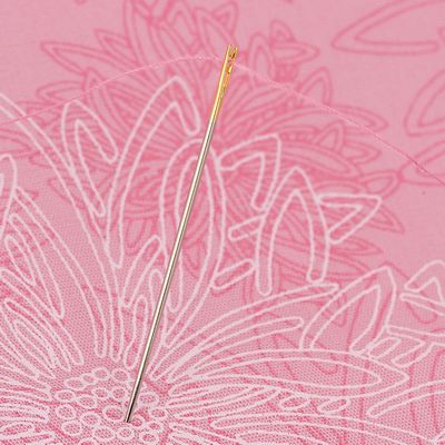 Dritz Gold-Eye Easy Threading Needle, size 5,7,9