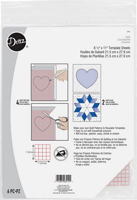 Dritz Quilt Tools Template Sheets 6c