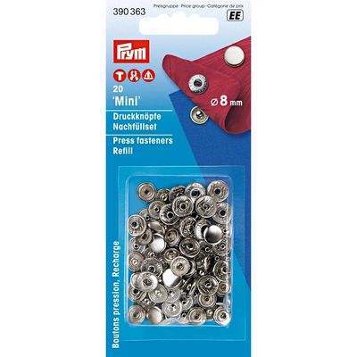 Prym Consumer Products Mini 8mm Refill Silver 20pc