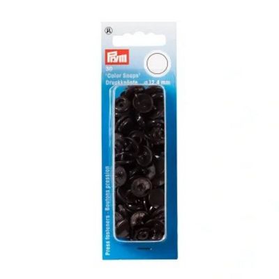 Prym Consumer Products Color Snaps 12.4 mm, Dark Brown 30pc