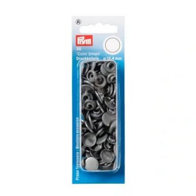 Prym Consumer Products Color Snaps 12.4 mm Silver Grey 30pc