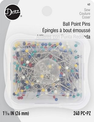 Dritz Ball Point Pins 1-1/16in 240ct 6/box