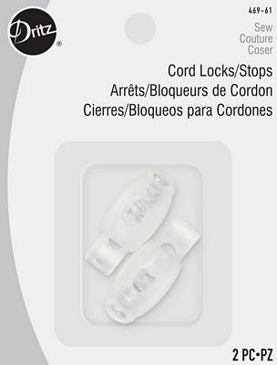 Dritz Cord Stops Clear 2ct 6/box