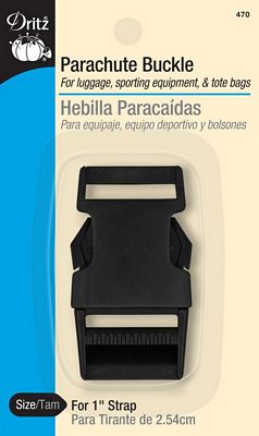 Dritz Parachute Buckle Black 1in 6/box