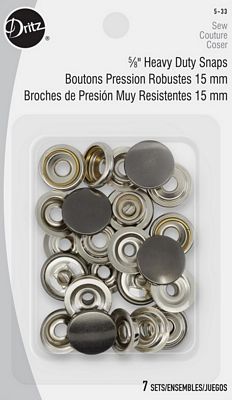 Dritz Heavy Duty Snaps Gunmetal