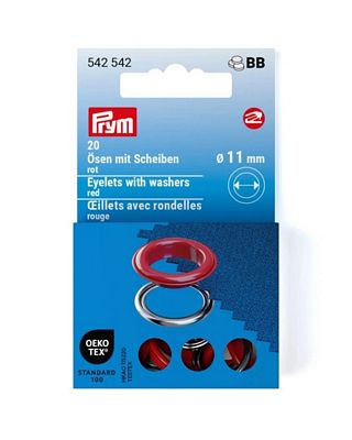 Dritz Eyelets with Washers 11 mm 15 pc - Red