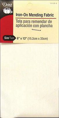 Dritz Iron-On Fabric 6inx13in White